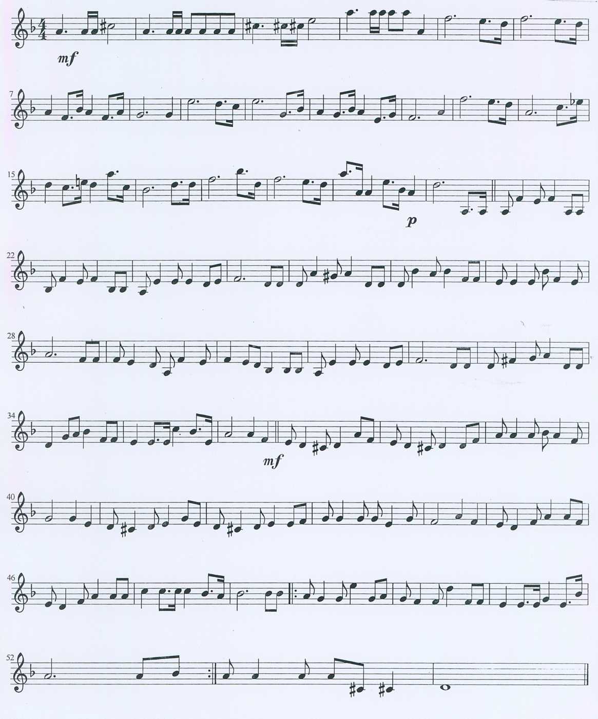 Ноты гимна городского округа Люберцы