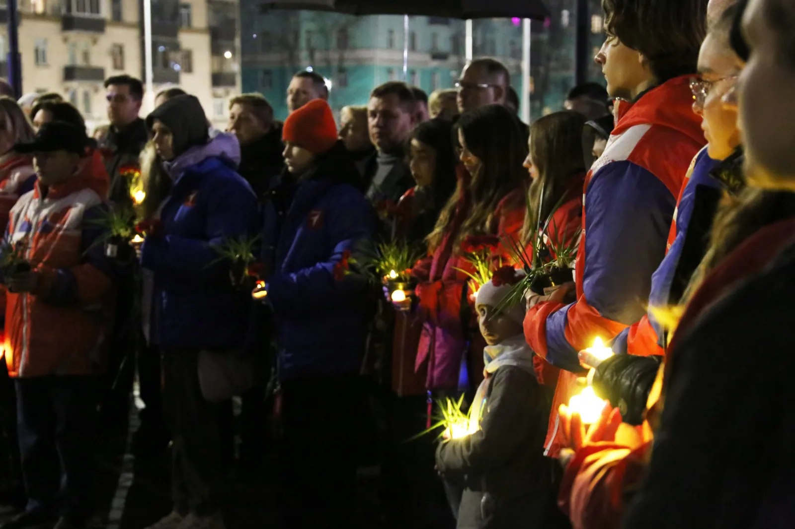 В Люберцах прошла акция в память о жертвах трагедии «Крокус Сити Холла»