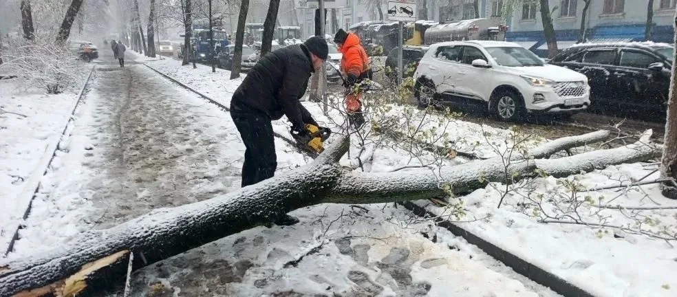 Дорожные и коммунальные службы Люберец ликвидируют последствия снежного циклона