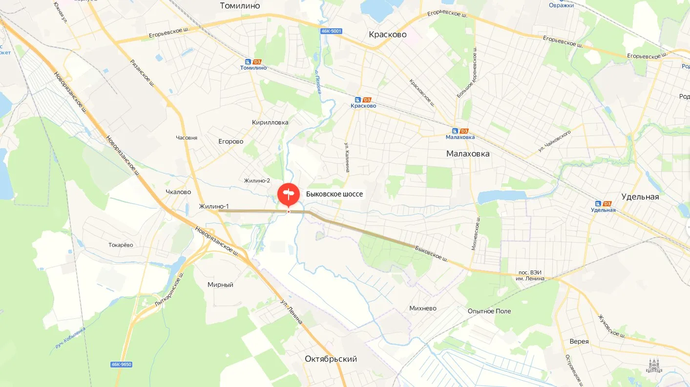 В поселках Люберец в ночное время будет перекрыт участок Быковского шоссе до 27 марта