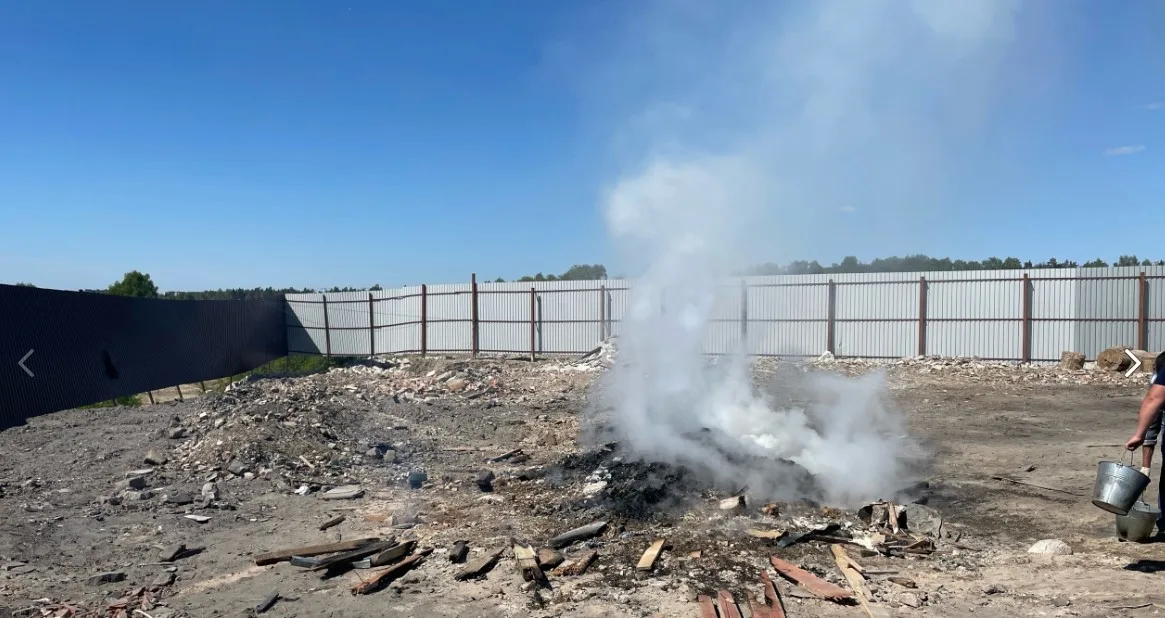 В деревне Люберец предотвратили сжигание отходов открытым способом