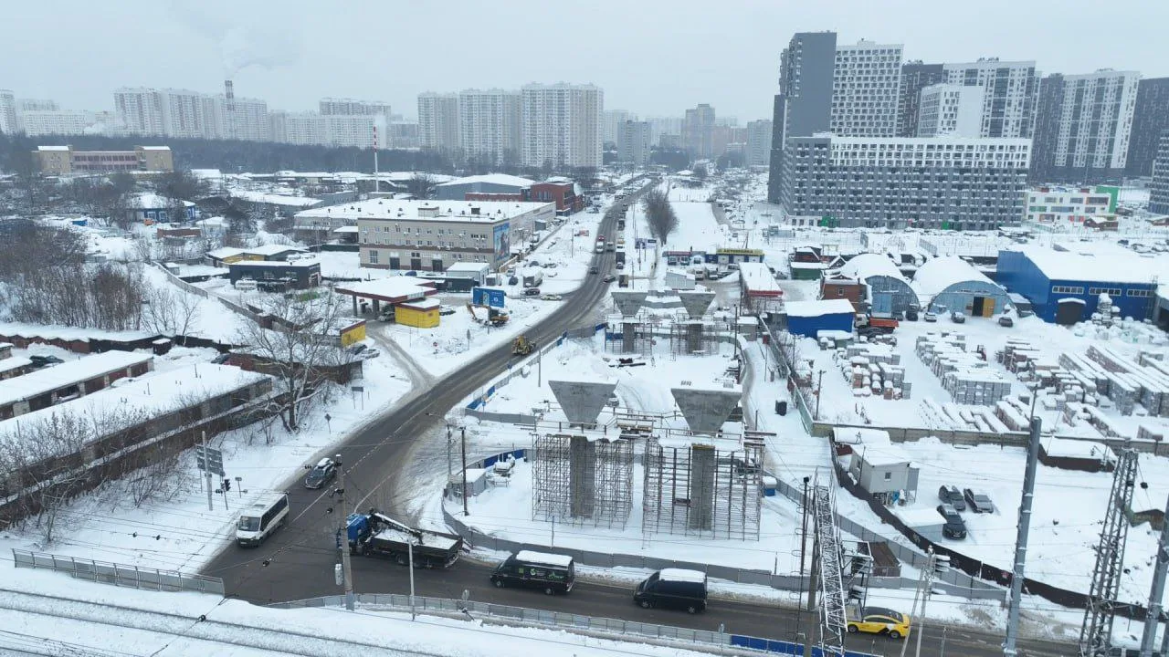 Почти 15% составляет строительная готовность путепровода над железной дорогой в Люберцах