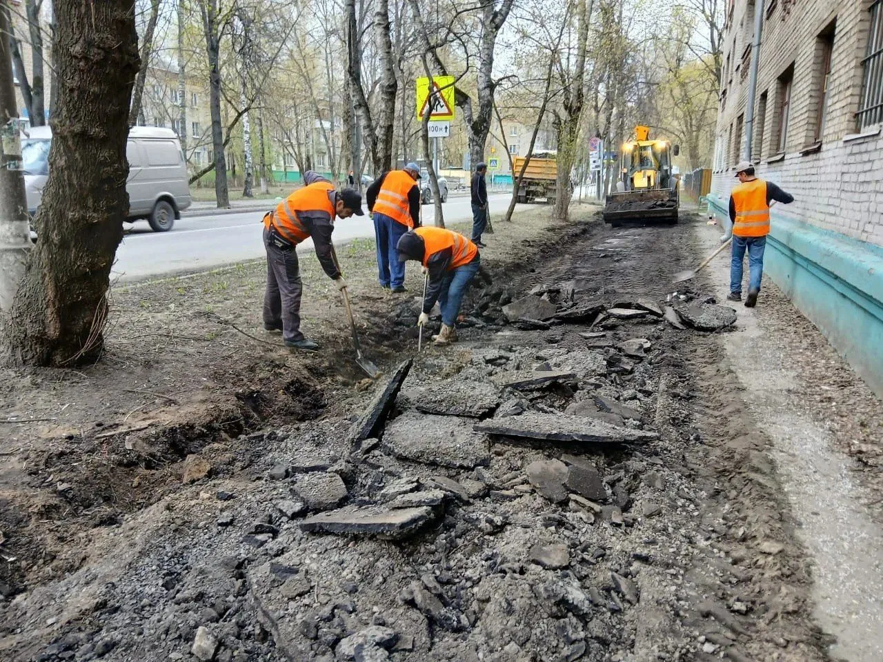 В Люберцах приступили к ремонту на улице Мира