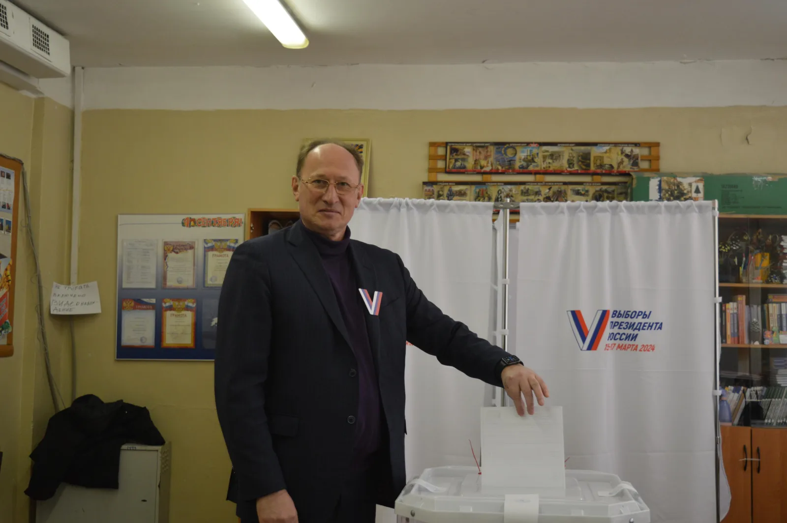 Игорь Коханый отдал свой голос на выборах президента России в Люберцах