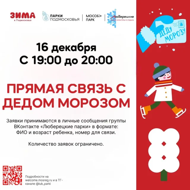 Юные жители Люберец смогут пообщаться с Дедом Морозом по видеосвязи