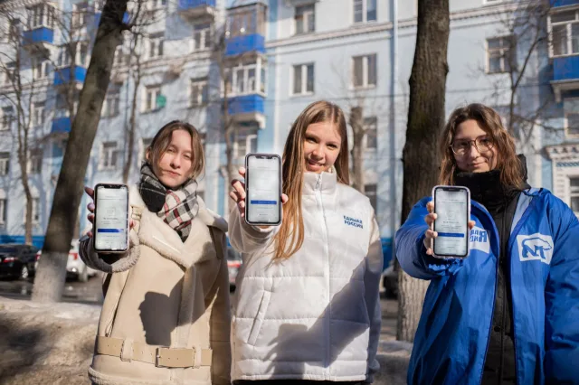 Молодогвардейцы Люберец отдали свои голоса на выборах президента Российской Федерации