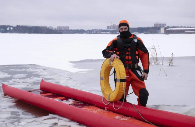 Работники Мособлпожспаса готовятся к встрече весеннего половодья в Люберцах