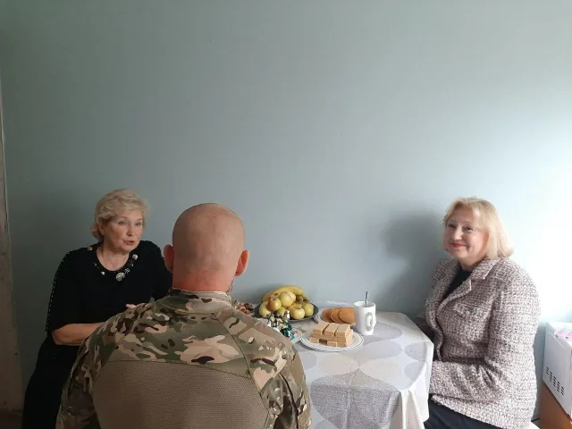 Лидия Антонова встретилась с участником СВО из Люберец