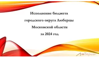 Публичные слушания «Об исполнении бюджета городского округа Люберцы за 2024 г.»
